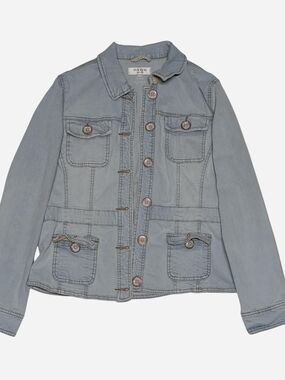 Vintage Y2K Maxim Liberty Light Wash Utility Denim Jacket